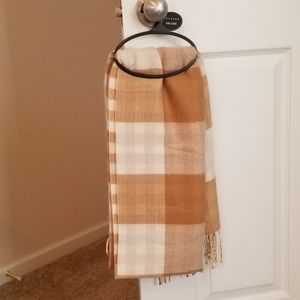 NWT Topshop Camel Plaid Scarf
